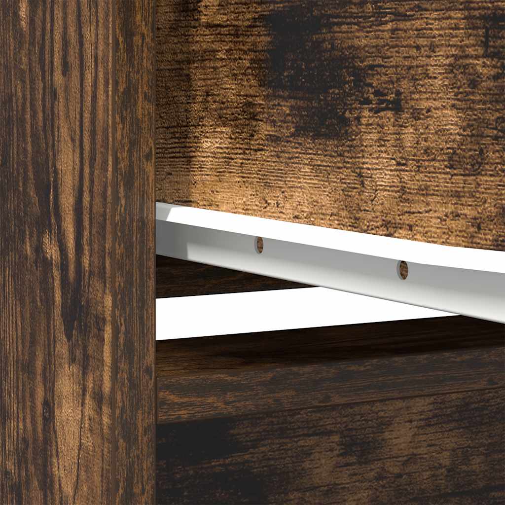 Aparador alto roble ahumado 29,5x34x119,5 cm Madera ingeniería