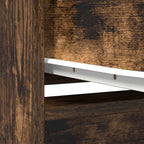 Aparador alto roble ahumado 29,5x34x119,5 cm Madera ingeniería