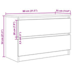 Mueble de TV roble Sonoma 80x35x54 cm madera de ingeniería