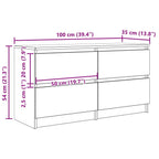 Mueble para TV madera de ingeniería roble artisan 100x35x54 cm