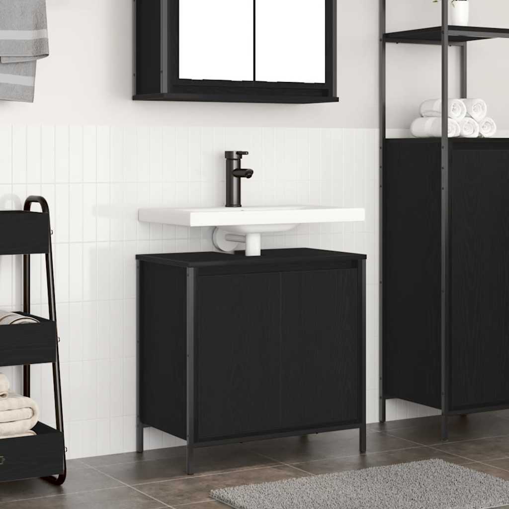 Mueble de baño con lavabo gris Sonoma 60x34,5x60 cm