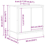 Mueble de baño con lavabo gris Sonoma 60x34,5x60 cm