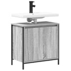 Mueble de baño con lavabo gris Sonoma 60x34,5x60 cm