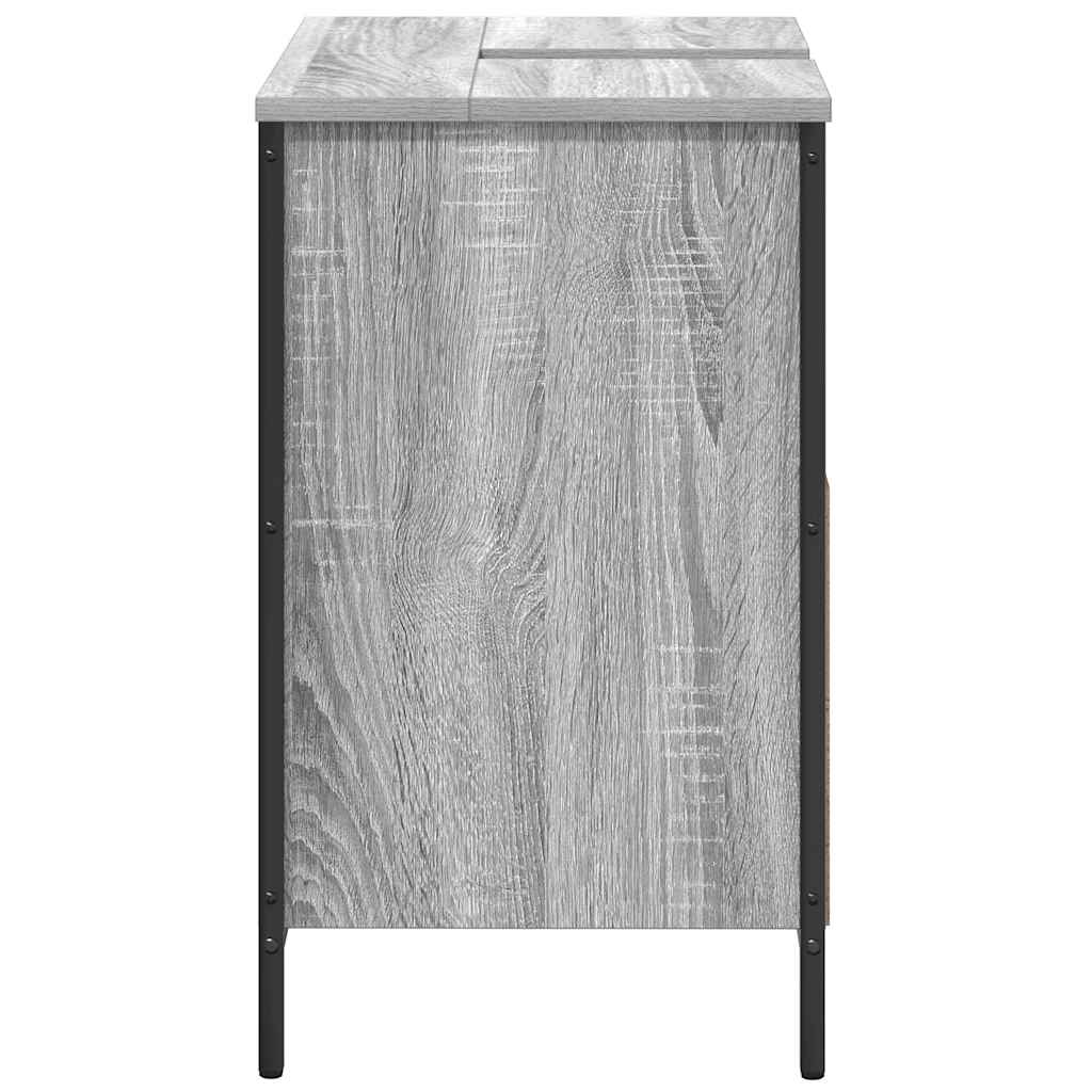 Mueble de baño con lavabo gris Sonoma 60x34,5x60 cm