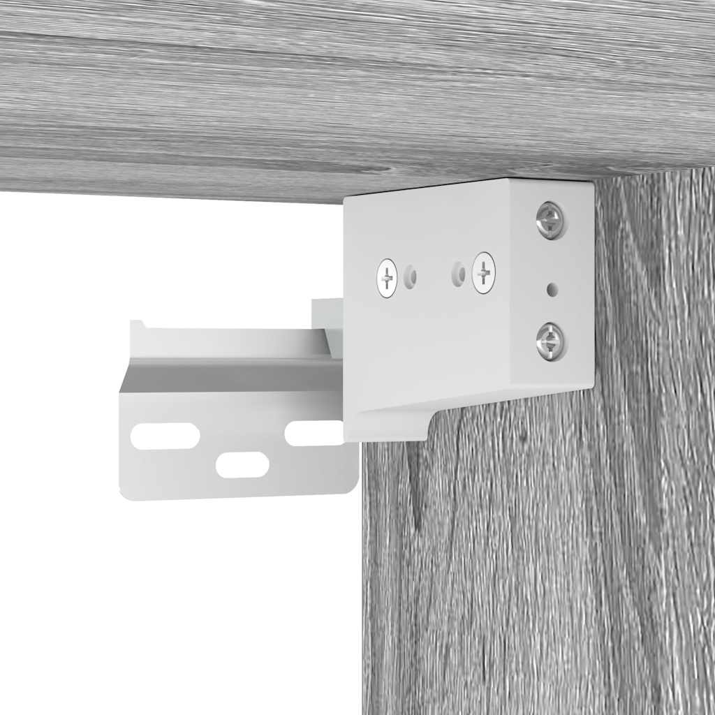 Mueble de baño de pared con espejo gris Sonoma 50x21x60 cm