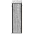 Mueble de baño de pared con espejo gris Sonoma 50x21x60 cm