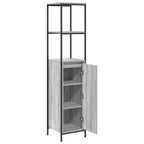 Mueble de baño con estantes gris Sonoma 36x35x165 cm