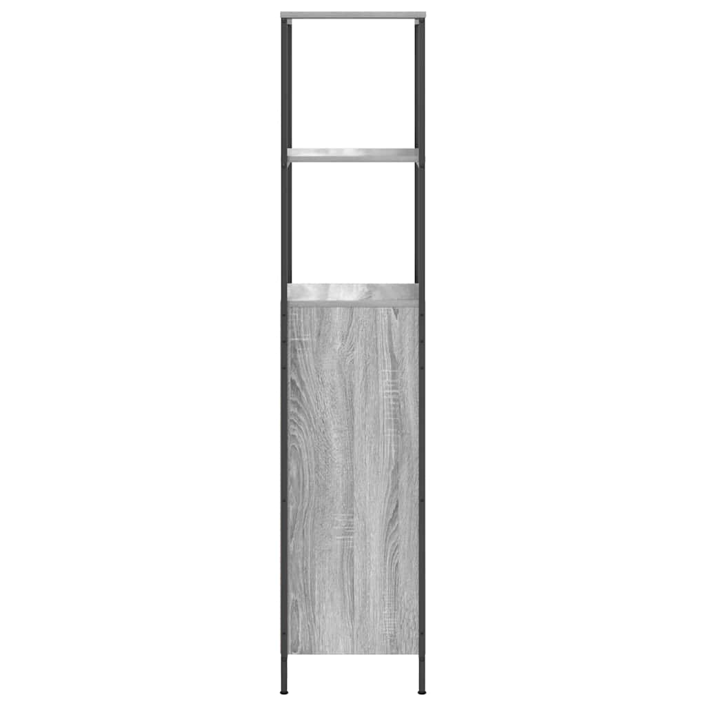 Mueble de baño con estantes gris Sonoma 36x35x165 cm