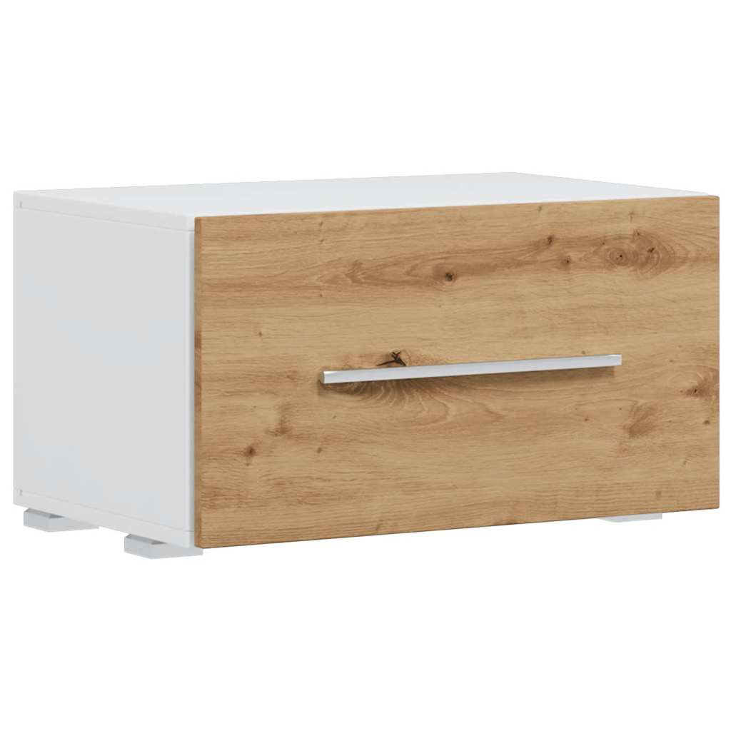 Muebles de TV 5 piezas con iluminación LED roble artesanal