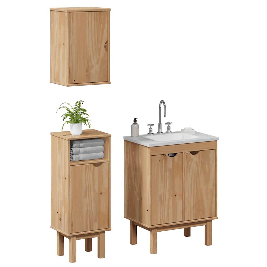 Juego de muebles de baño Montaje en la pared 3 pcs Roble Negro