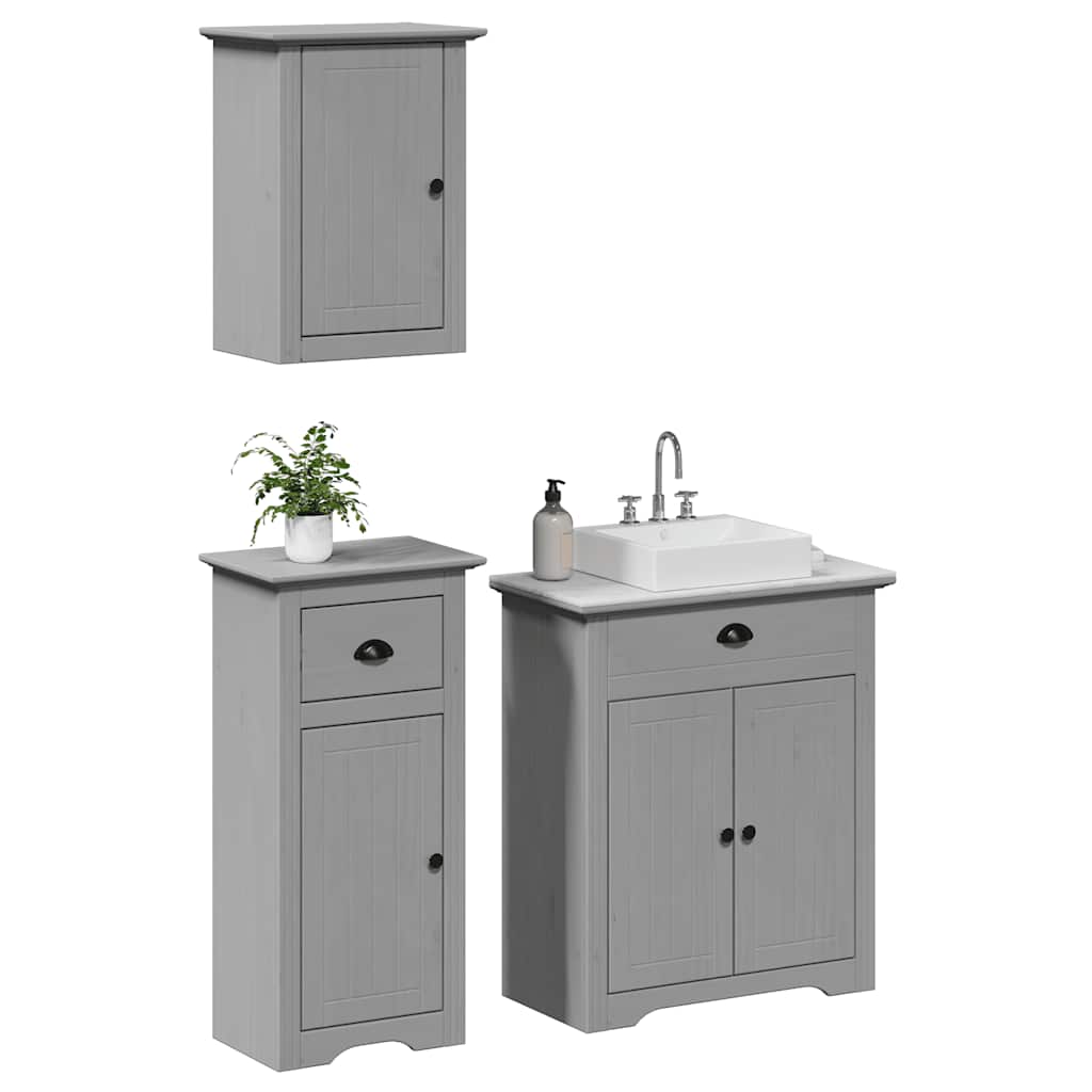 Juego de muebles de baño 3 pzas madera contrachapada blanco