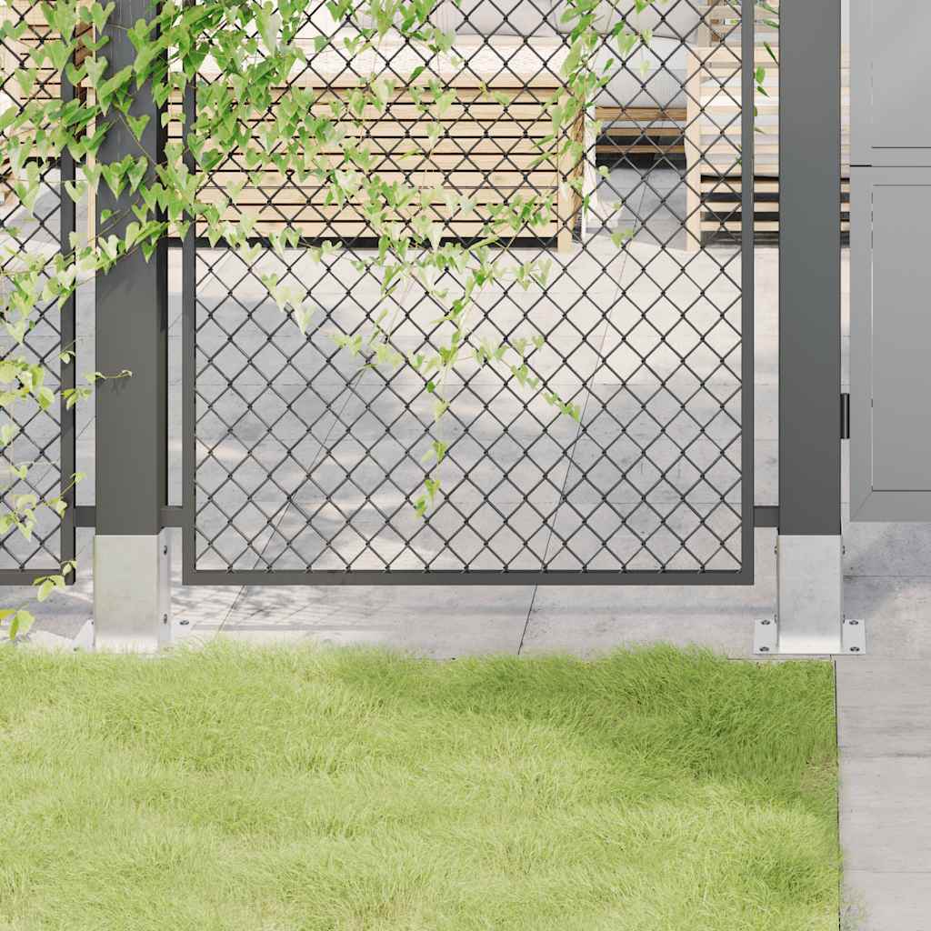 Bases para postes cuadradas 12 uds. Antracita 101x101 mm