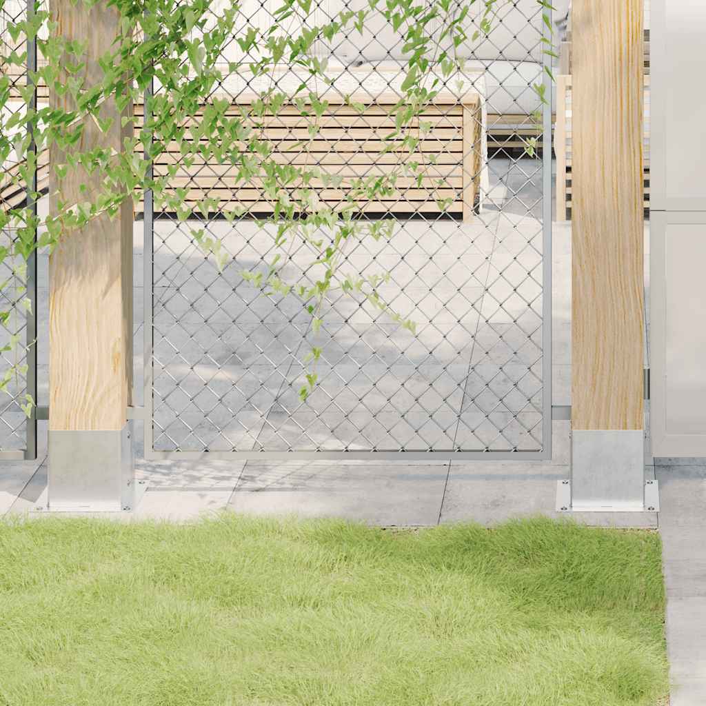 Bases para postes cuadradas 12 uds. Antracita 101x101 mm