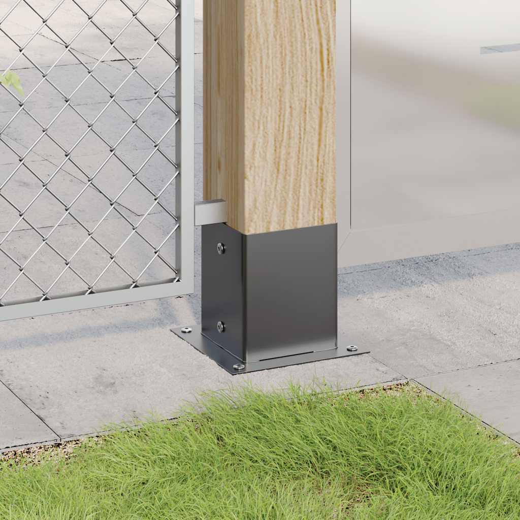 Bases para postes cuadradas 12 uds. Antracita 101x101 mm
