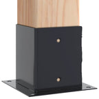 Bases para postes cuadradas 12 uds. Antracita 101x101 mm