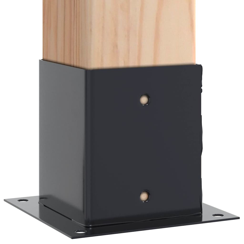 Bases para postes cuadradas 12 uds. Antracita 101x101 mm