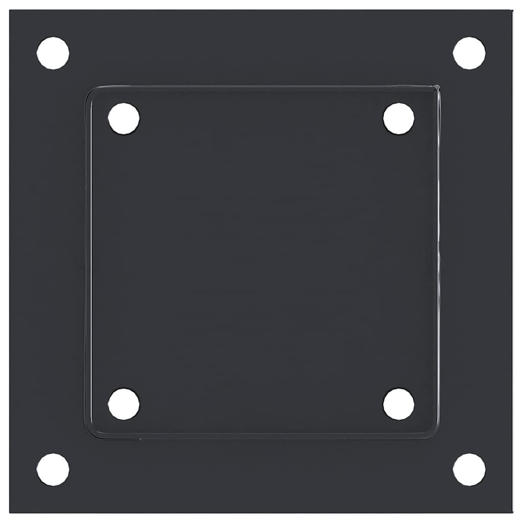 Bases para postes cuadradas 12 uds. Antracita 101x101 mm