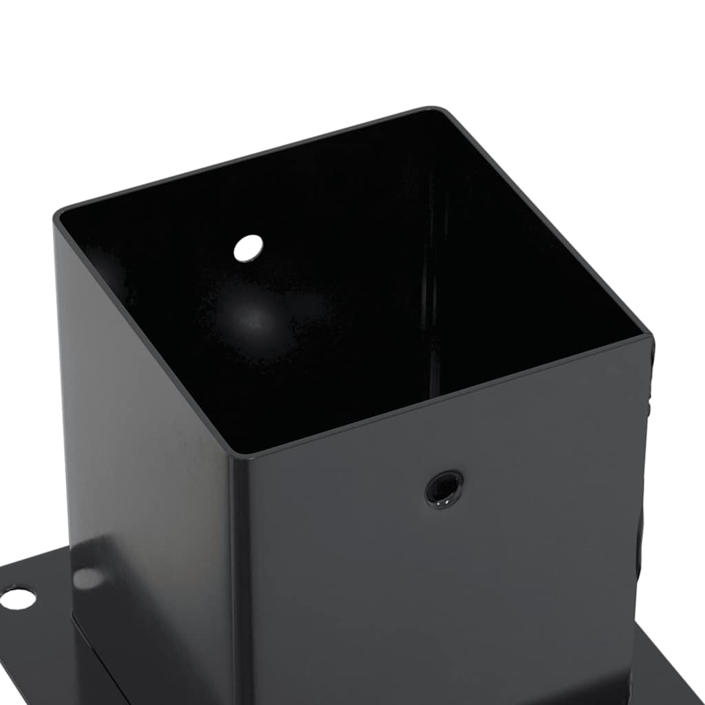 Bases para postes cuadradas 12 uds. Antracita 101x101 mm