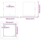 Bases para postes cuadradas 12 uds. Antracita 101x101 mm