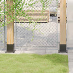 Bases para postes cuadradas 12 uds. Antracita 101x101 mm