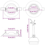 Foco 12 pcs 9 x 9 x 2.5 cm Metal