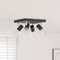Ceiling spotlight with 26 x 6.5 x 11.5 cm metal spotlights