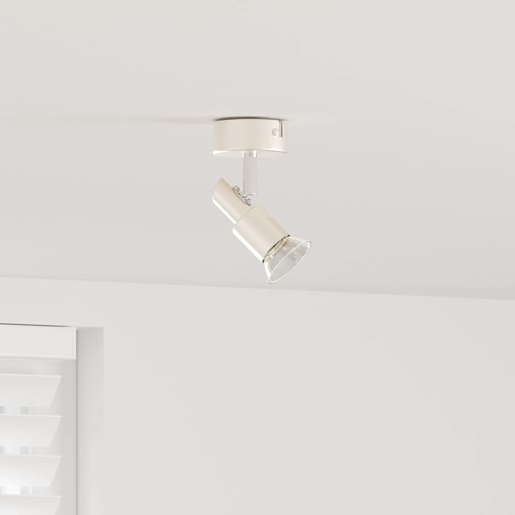 Foco de teto com projetores Níquel 12 x 8 cm Aço
