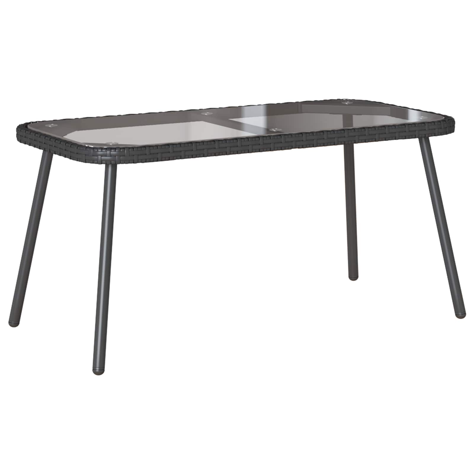 Brown and Black Coffee Table 90 x 45 x 43 cm Poly Rattan