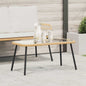 Brown and Black Coffee Table 90 x 45 x 43 cm Poly Rattan