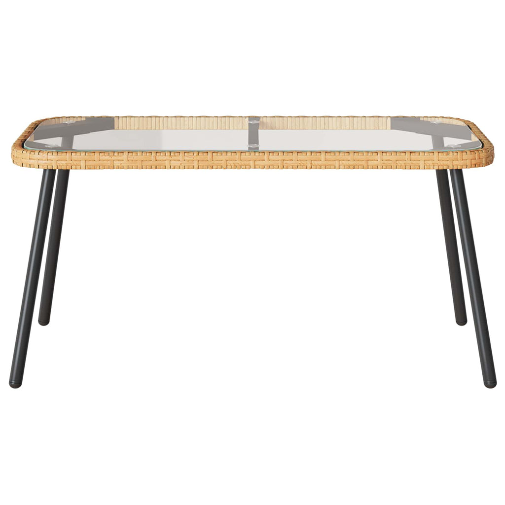 Mesa de Café Marrón y Negro 90 x 45 x 43 cm ratán sintético