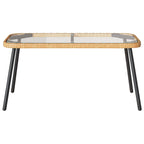 Mesa de Café Marrón y Negro 90 x 45 x 43 cm ratán sintético