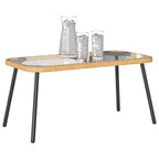 Mesa de Café Marrón y Negro 90 x 45 x 43 cm ratán sintético