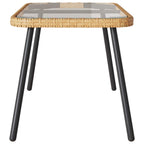 Mesa de Café Marrón y Negro 90 x 45 x 43 cm ratán sintético