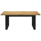 Mesa de comedor "NOAIN" patas U madera maciza pino 180x90x75 cm