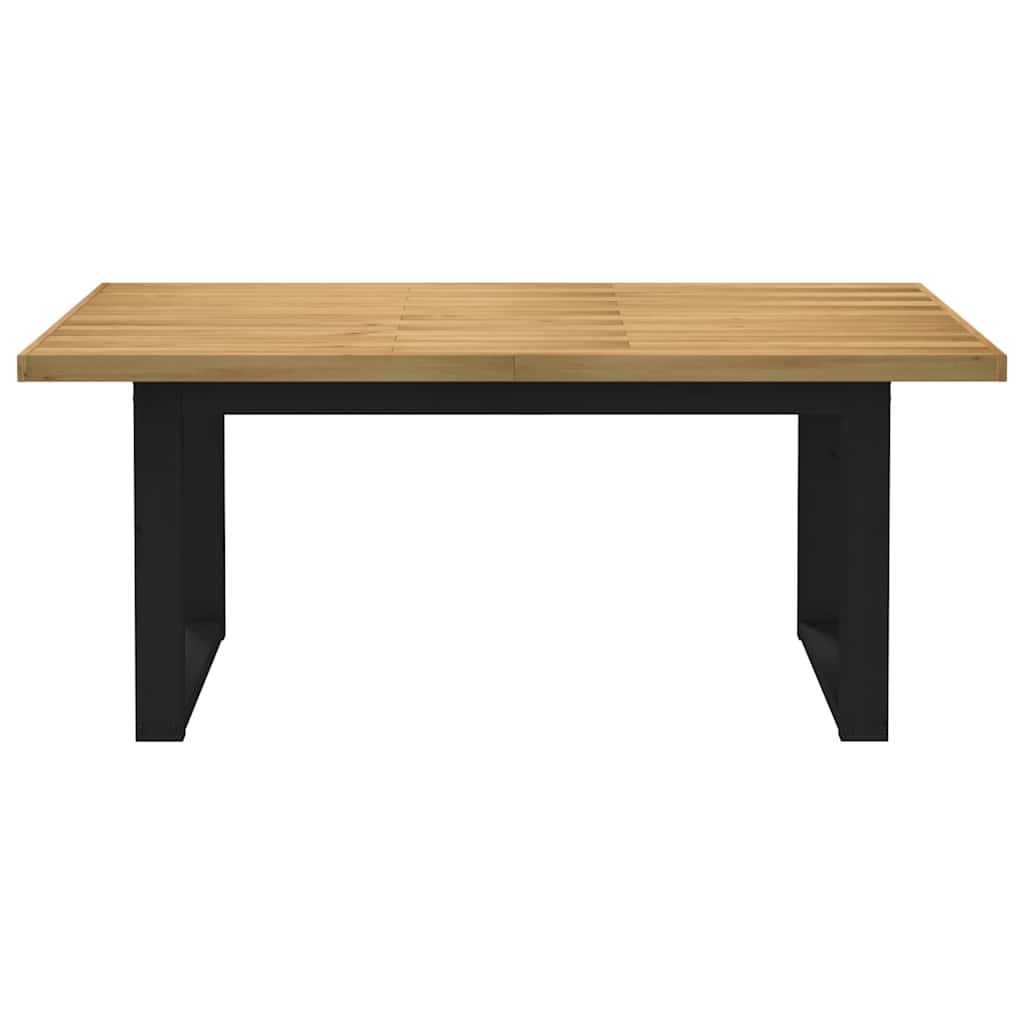 Mesa de comedor "NOAIN" patas U madera maciza pino 180x90x75 cm