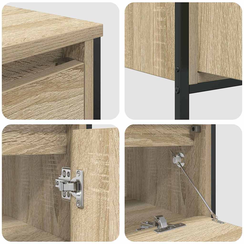Juego de muebles de baño con cajón 3 pcs Roble Sonoma
