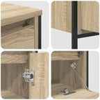 Juego de muebles de baño con cajón 3 pcs Roble Sonoma