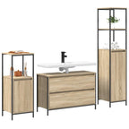 Juego de muebles de baño con cajón 3 pcs Roble Sonoma