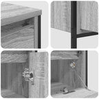 Juego de muebles de baño 3 pcs Gris Sonoma Madera de ingeniería