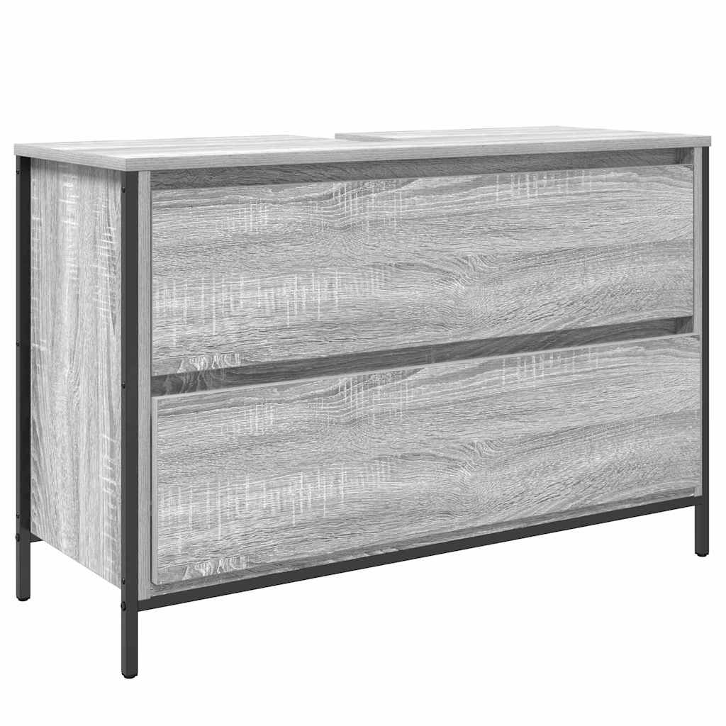 Juego de muebles de baño 3 pcs Gris Sonoma Madera de ingeniería