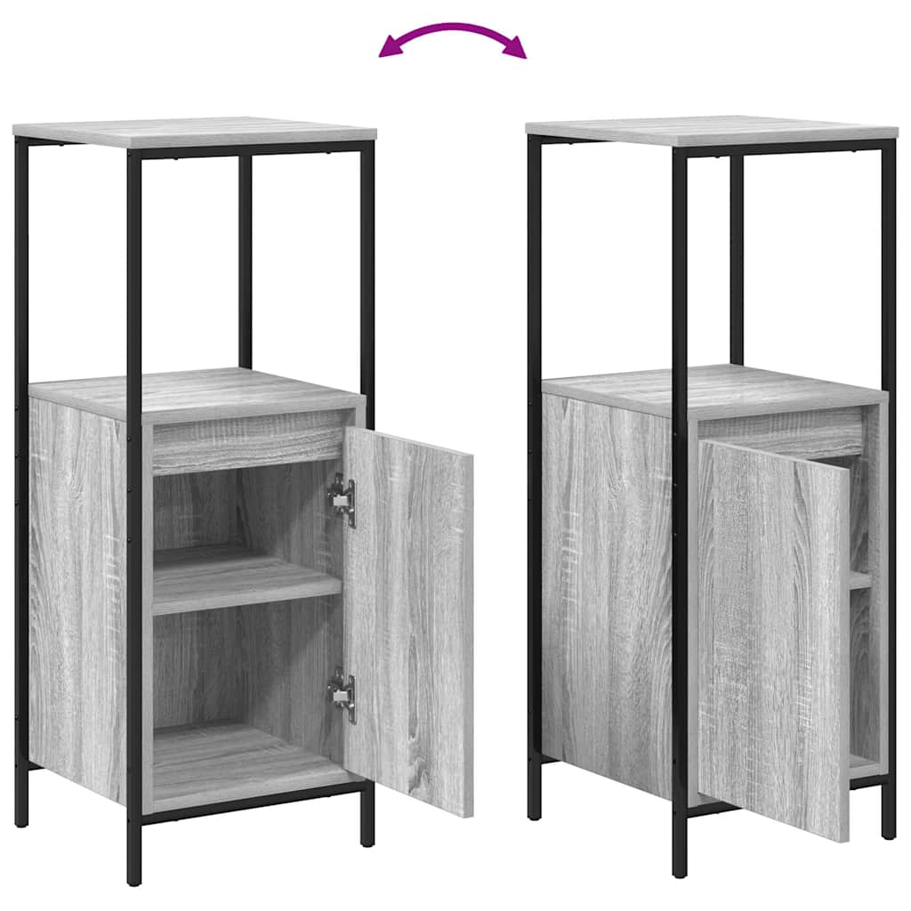 Juego de muebles de baño 3 pcs Gris Sonoma Madera de ingeniería