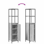 Juego de muebles de baño 3 pcs Gris Sonoma Madera de ingeniería