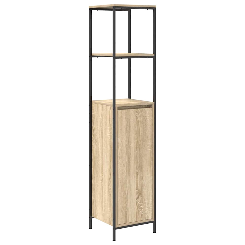 Juego de muebles de baño 5 pcs Beige Madera de ingeniería