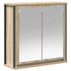 Juego de muebles de baño 5 pcs Beige Madera de ingeniería