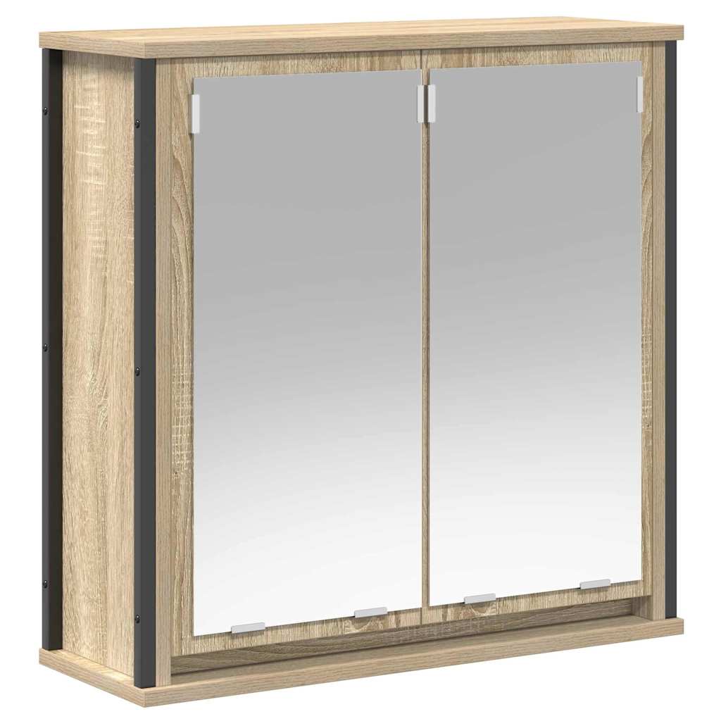 Juego de muebles de baño 5 pcs Beige Madera de ingeniería