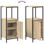 Juego de muebles de baño 5 pcs Beige Madera de ingeniería