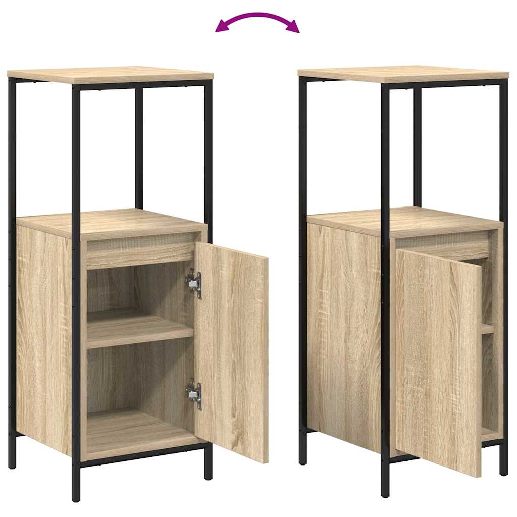 Juego de muebles de baño 5 pcs Beige Madera de ingeniería