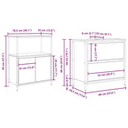 Juego de muebles de baño 5 pcs Beige Madera de ingeniería