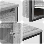 Juego de muebles de baño con cajón 2 pcs Gris sonoma y Negro