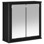 Juego de muebles de baño 5 pcs Roble Negro Madera de ingeniería